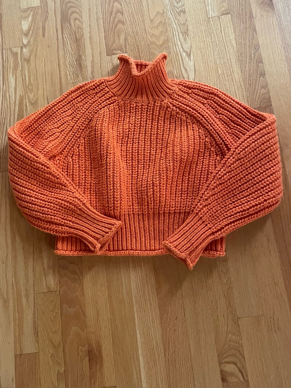 Orange chunky thick sweater